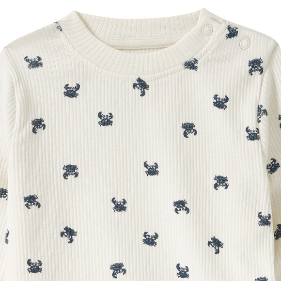 Baby Langarmshirt mit Krabben-Allover