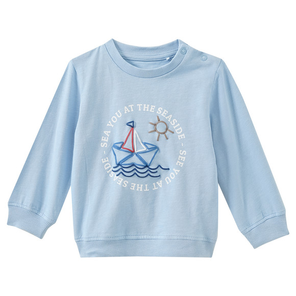 Baby Langarmshirt mit Schiff-Print