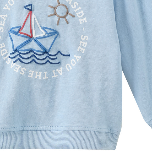 Baby Langarmshirt mit Schiff-Print