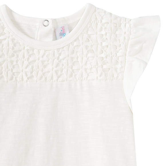 Baby T-Shirt mit Häkelspitze