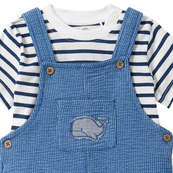 Newborn Set mit Latzhose und T-Shirt