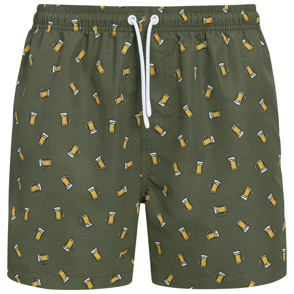 Herren Badeshorts mit Bier-Motiven