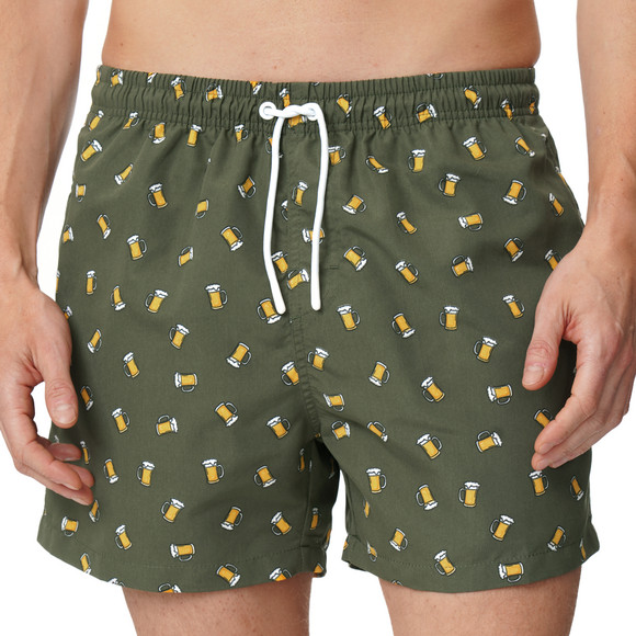 Herren Badeshorts mit Bier-Motiven