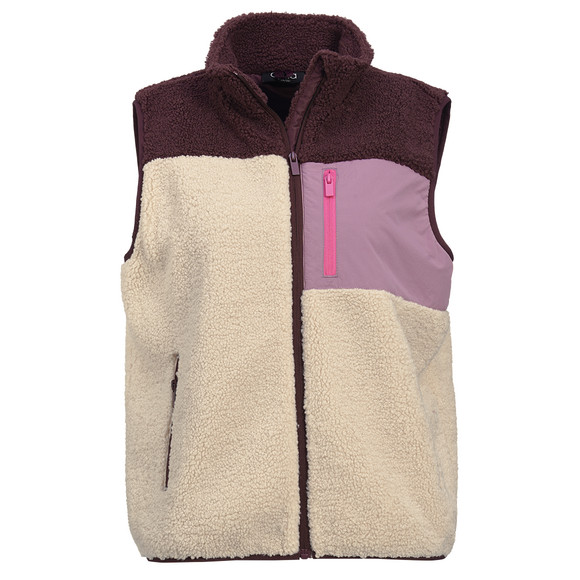 Damen Teddyweste mit Taschen