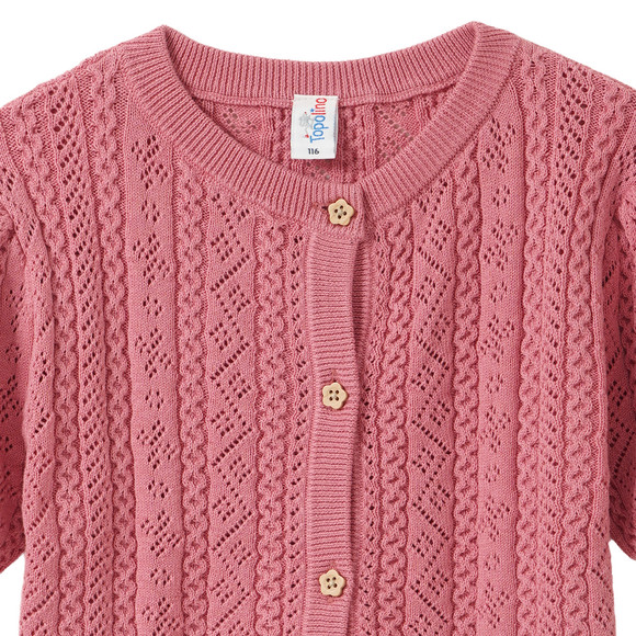 Mädchen Strick-Shirt mit Ajour-Muster