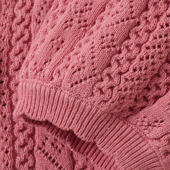 Mädchen Strick-Shirt mit Ajour-Muster