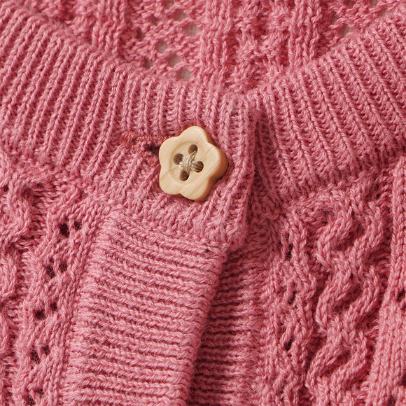 Mädchen Strick-Shirt mit Ajour-Muster