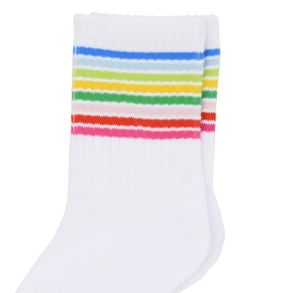 1 Paar Kinder Tennissocken mit bunten Ringeln