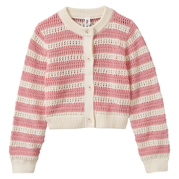 Mädchen Strickjacke mit Ajour-Muster