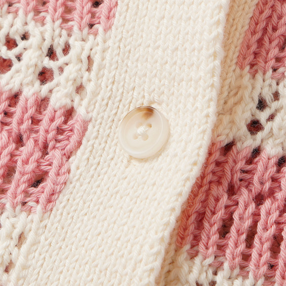 Mädchen Strickjacke mit Ajour-Muster