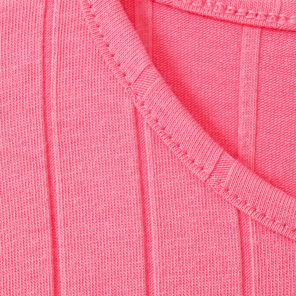 Meisjesshirt met lange mouw en golvende boord