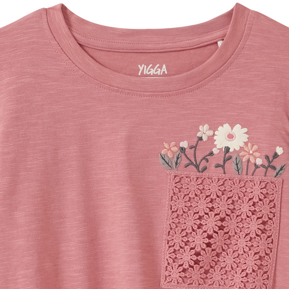 Mädchen Langarmshirt mit floralem Print