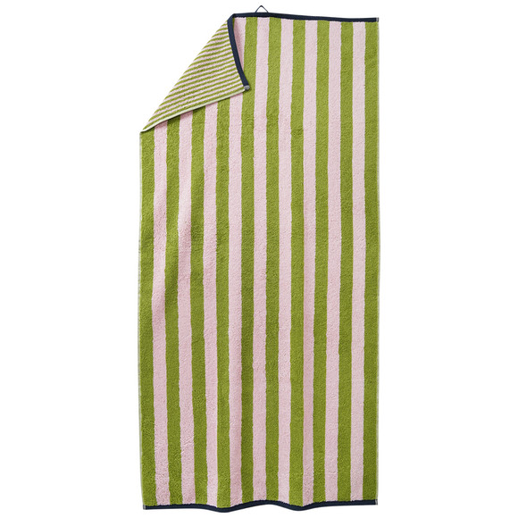 Duschtuch aus Baumwolle grün / rosa