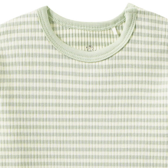 Newborn Langarmshirt mit Rippstruktur