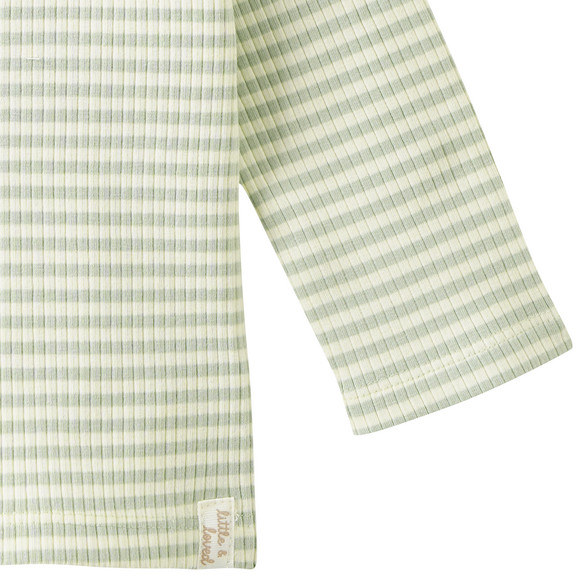 Newborn Langarmshirt mit Rippstruktur