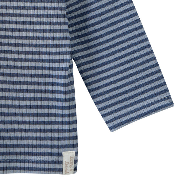 Newborn Langarmshirt mit Rippstruktur