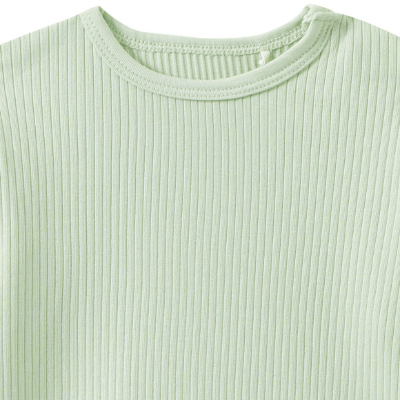Newborn Langarmshirt mit Rippstruktur