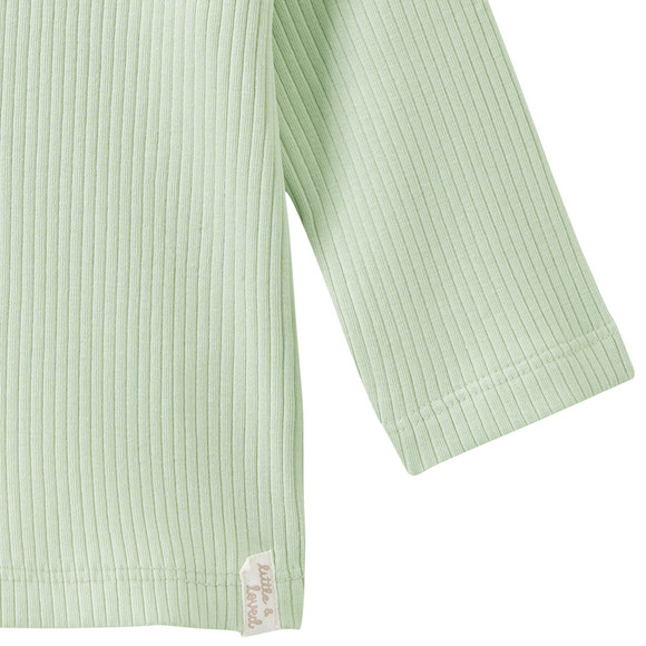 Newborn Langarmshirt mit Rippstruktur