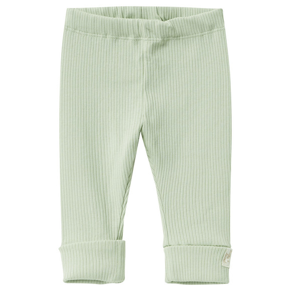 Newborn Leggings mit Rippstruktur hellgrün