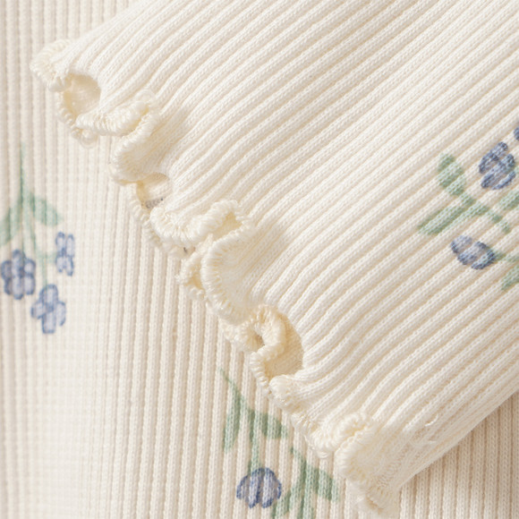 Newborn Langarmshirt mit Rippstruktur