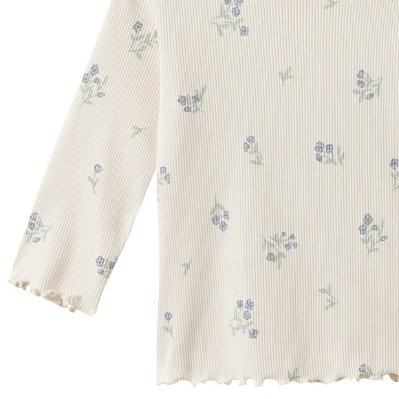Newborn Langarmshirt mit Rippstruktur