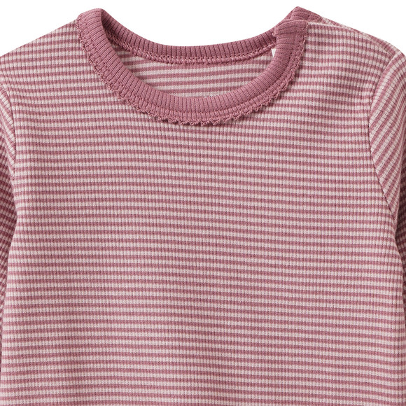Newborn Langarmshirt mit Rippstruktur