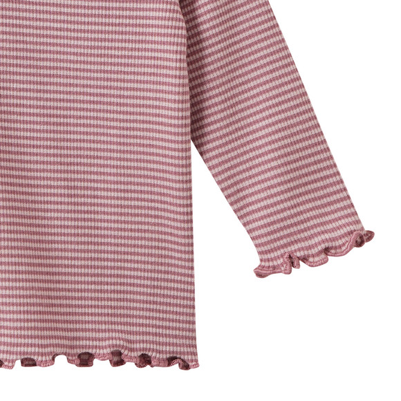 Newborn Langarmshirt mit Rippstruktur