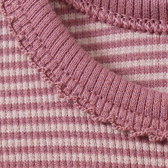 Newborn Langarmshirt mit Rippstruktur