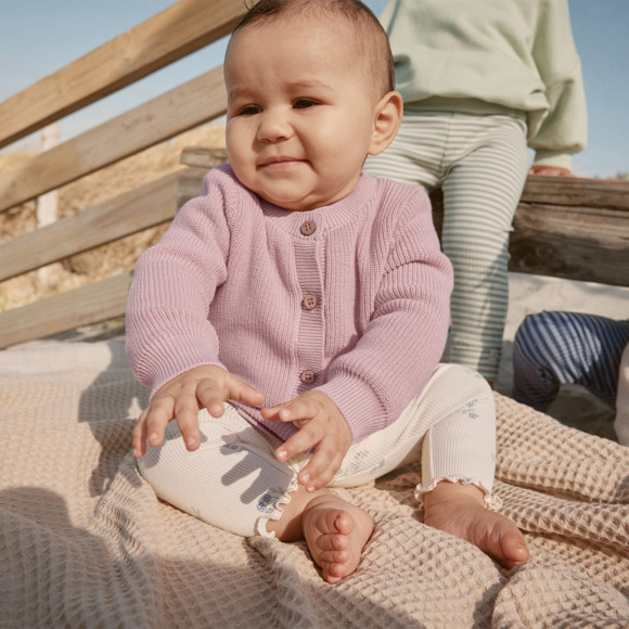 Newborn Leggings mit Rippstruktur