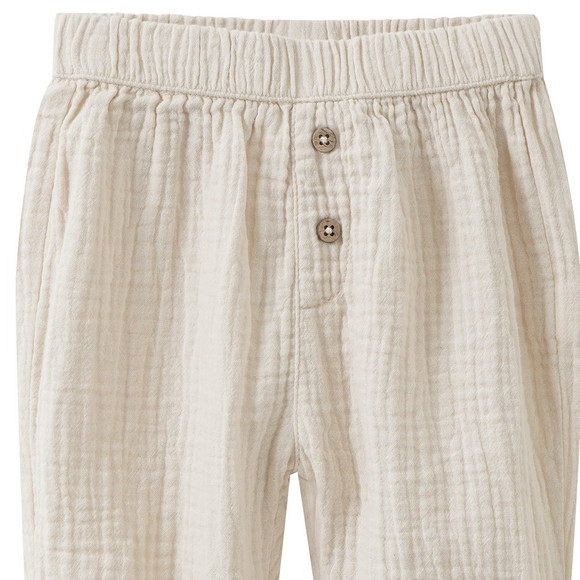 Newborn Musselinhose mit Zierknöpfen