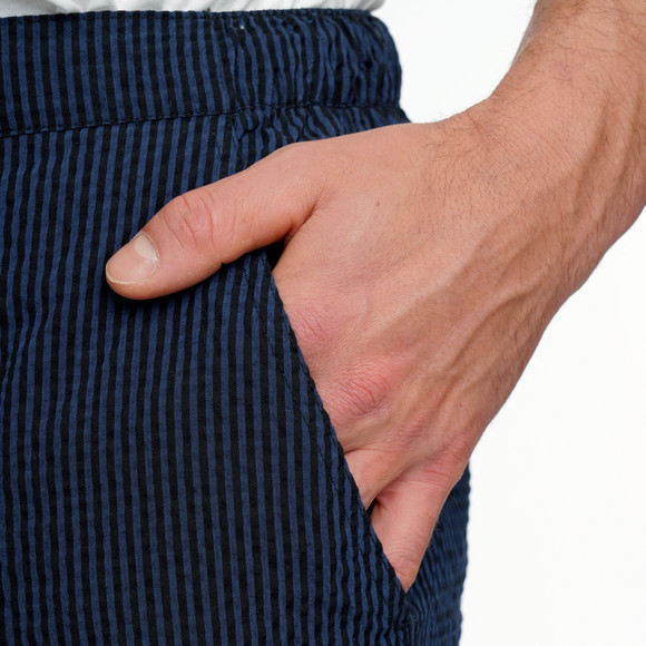 Herren Seersucker-Shorts mit Tunnelzug