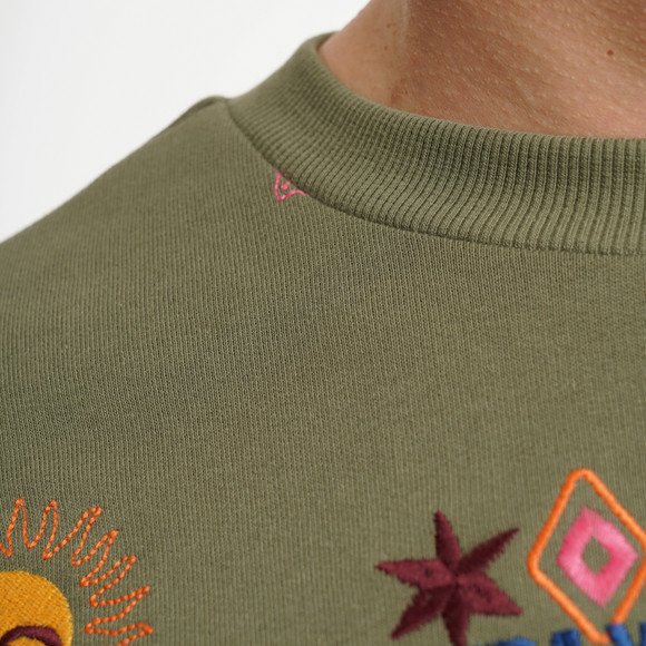 Herren Sweatshirt mit Allover-Stickerei