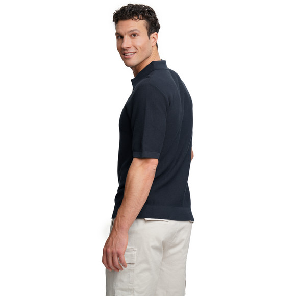 Herren Strick-Poloshirt aus Baumwolle