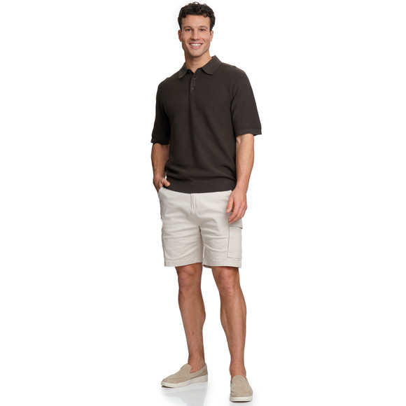 Herren Strick-Poloshirt aus Baumwolle
