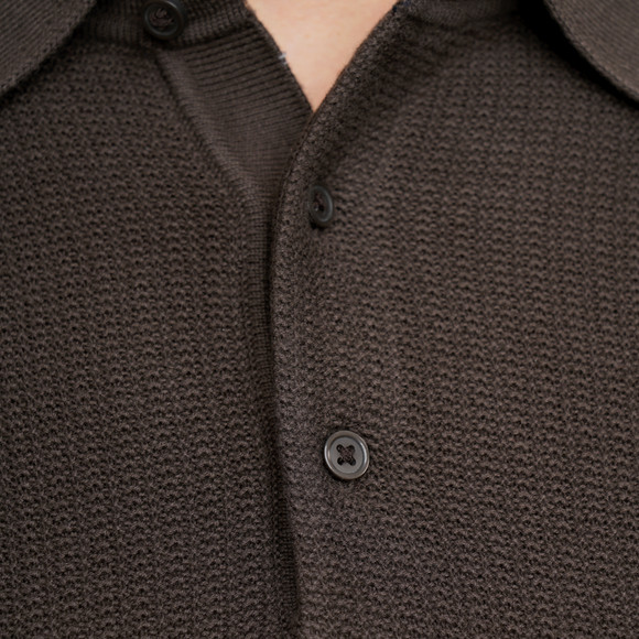 Herren Strick-Poloshirt aus Baumwolle