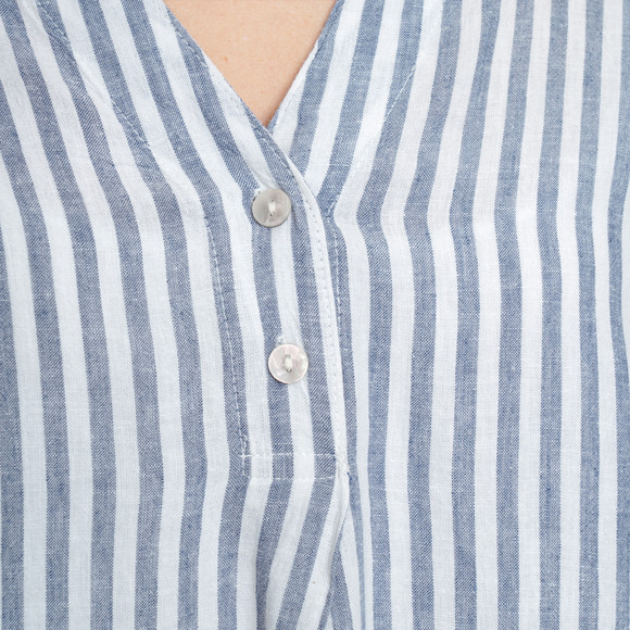 Damen Leinen-Bluse mit Streifen