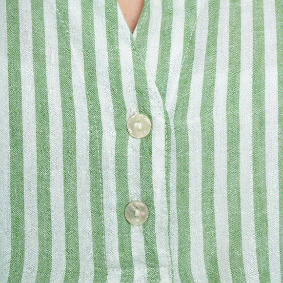 Damen Leinen-Bluse mit Streifen