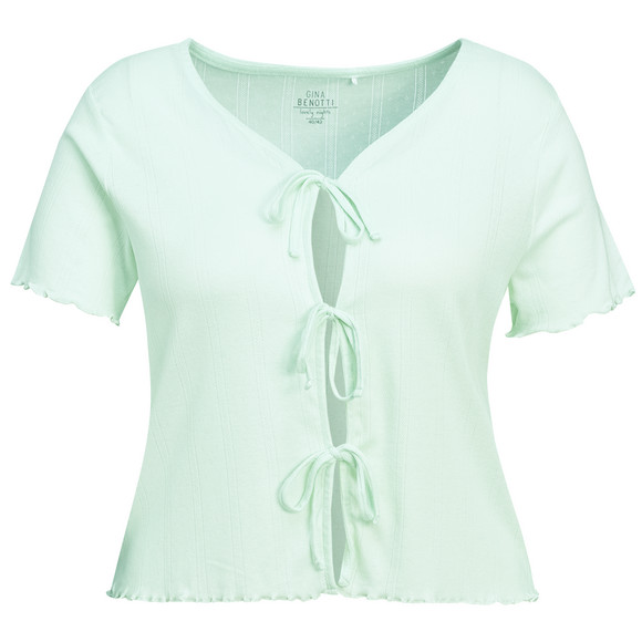 Damen Schlafshirt mit Bindebändern