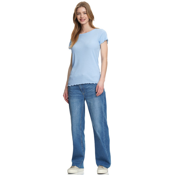 Damen T-Shirt aus Feinripp