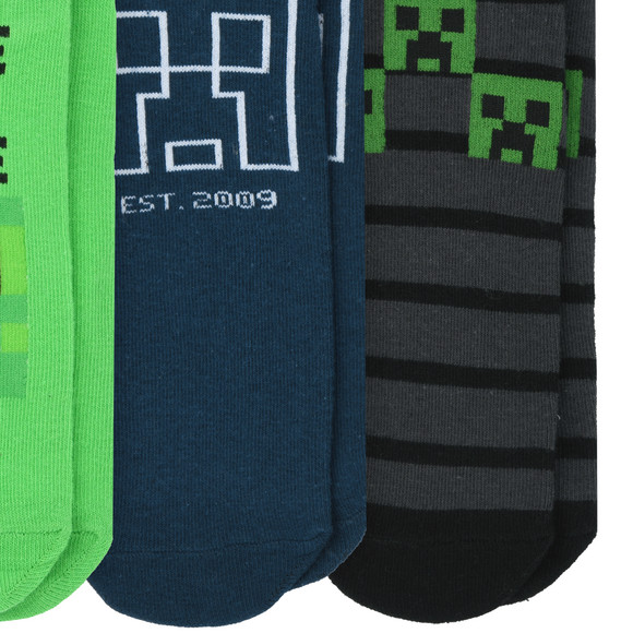 3 Paar Minecraft Sneaker-Socken im Set