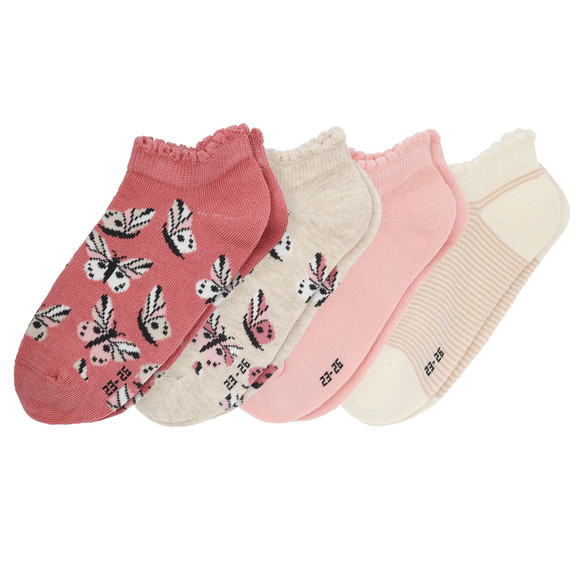 4 Paar Mädchen Sneaker-Socken im Set