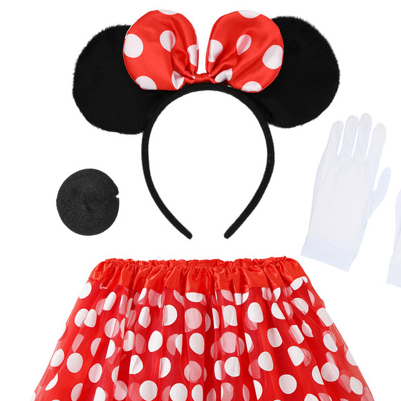 Damen Kostüm Maus 4-teilig