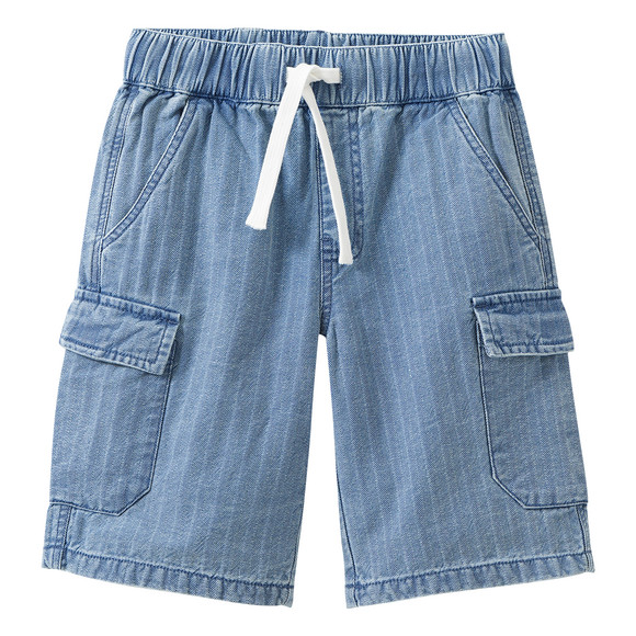Jungen Pull-on-Jeansshorts mit Tunnelzug hellblau