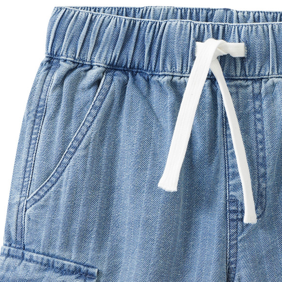 Jungen Pull-on-Jeansshorts mit Tunnelzug