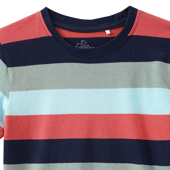 Jungen T-Shirt mit bunten Blockstreifen