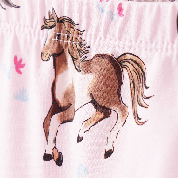 Mädchen Leggings mit Pferde-Allover