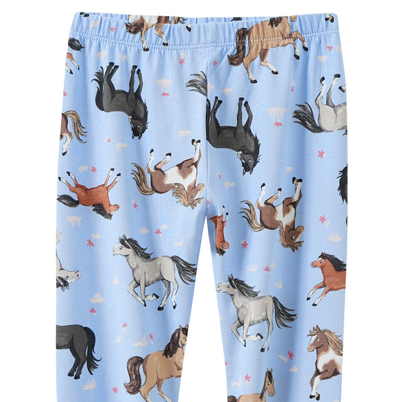 Mädchen Leggings mit Pferde-Allover
