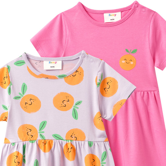 2 Baby Kleider mit bunten Motiven