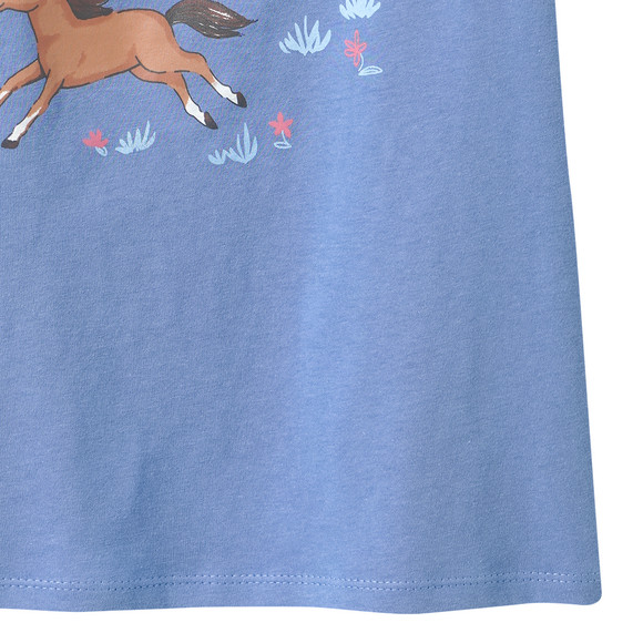 Mädchen T-Shirt mit Pferde-Print