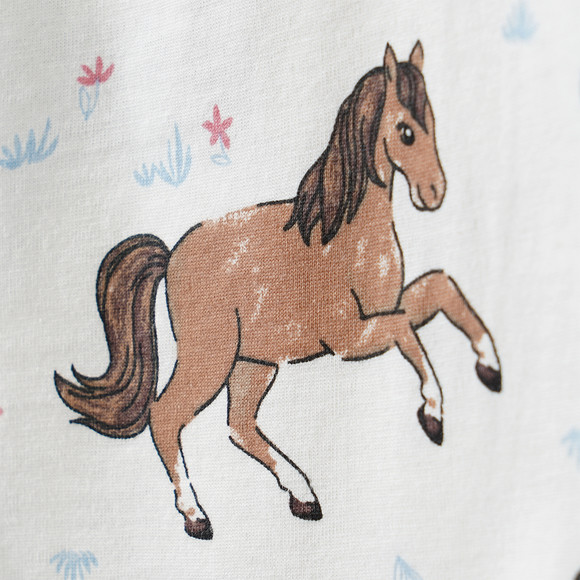 Mädchen T-Shirt mit Pferde-Allover